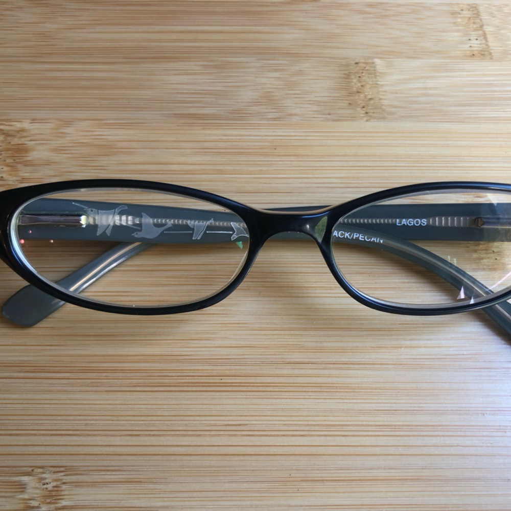 Super Cute! Modern, Black Rectangular Eyeglasses - image 2